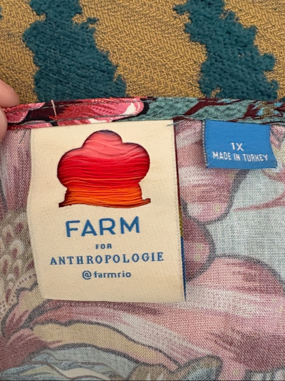 Farm Rio for Anthropologie Women's Viera Floral Bohemian Wrap Dress Sz 1X - Picture 6 of 8